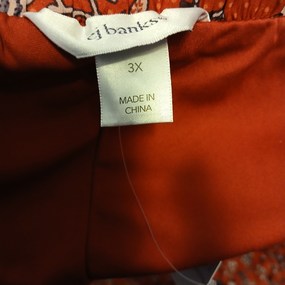 CJ Banks Red Floral Pleated Skirt - Picture 5 of 5